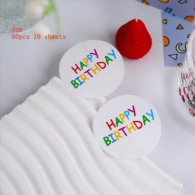 60 de bucăți autocolante de mulțumire 5*6 cm etichete adezive pentru afaceri mici pentru plic, petrecere de nuntă, pungă de ambalare pentru coacere