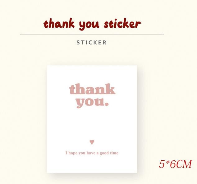 60 de bucăți autocolante de mulțumire 5*6 cm etichete adezive pentru afaceri mici pentru plic, petrecere de nuntă, pungă de ambalare pentru coacere
