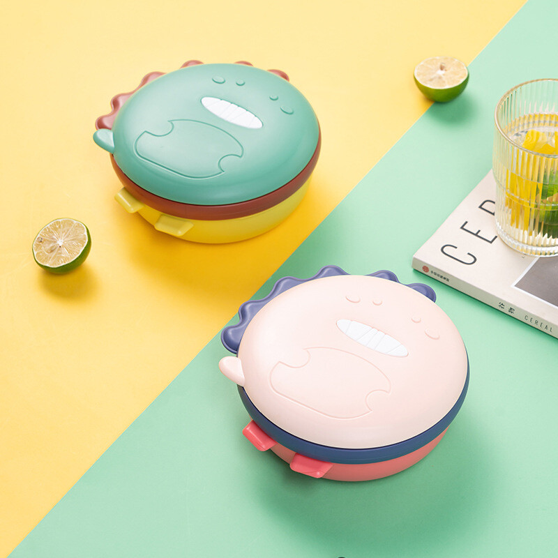 500 ml roostevabast terasest lõunakarp lastele dinosauruste lahtritega soojendusega vee isolatsioon laste söögiriistade toidukonteinerid