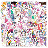 100 de coli autocolante drăguțe de desene animate unicorn pentru notebook skateboard chitară bagaje impermeabile desene decorative papetărie