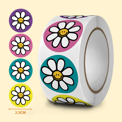 500 de bucăți autocolant cu recompensă cu flori pentru copii, jurnal pentru albume de însemnări, autocolante decorative, sigilii pentru cadouri, autocolante pentru profesori, aprovizionare pentru clasă