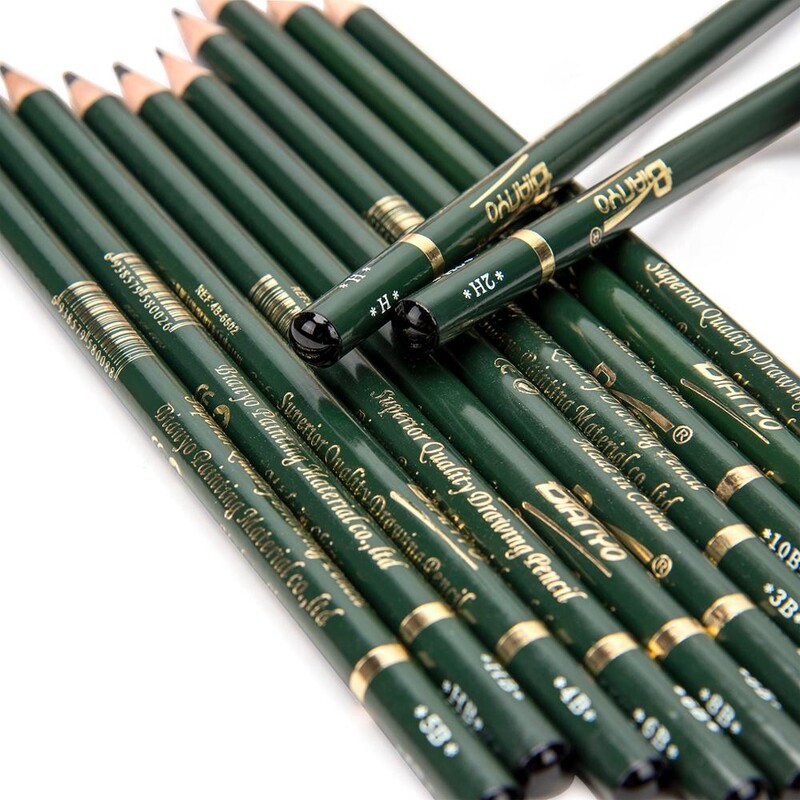 Set de creioane pentru schiță, 12 buc./cutie, instrumente pentru începători, studenți, pictură, perii profesionale pentru schiță