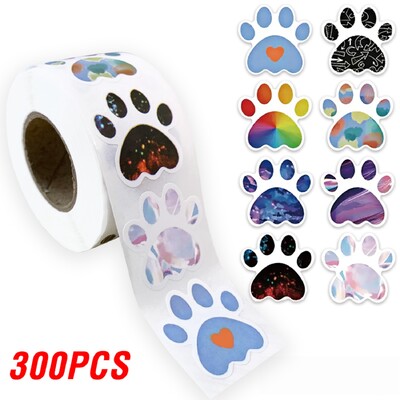 100-500 komada slatkih šarenih naljepnica s otiskom šape Rođendanski poklon Dekoracija Pečaćenje naljepnica za šape Naljepnice Nagrada učitelja Dječje naljepnice