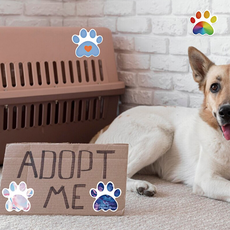 100-500 komada slatkih šarenih naljepnica s otiskom šape Rođendanski poklon Dekoracija Pečaćenje naljepnica za šape Naljepnice Nagrada učitelja Dječje naljepnice