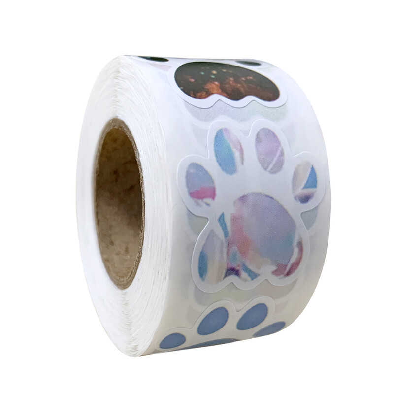 100-500 komada slatkih šarenih naljepnica s otiskom šape Rođendanski poklon Dekoracija Pečaćenje naljepnica za šape Naljepnice Nagrada učitelja Dječje naljepnice