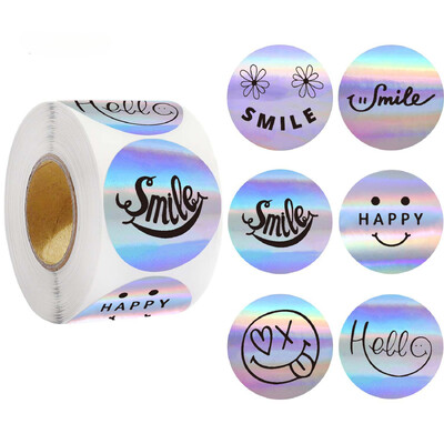 500 tk / rull 2,5 cm laserkleebiste auhinna dekoratiivkinke seeria isekleepuvad kirjatarvete kleebised