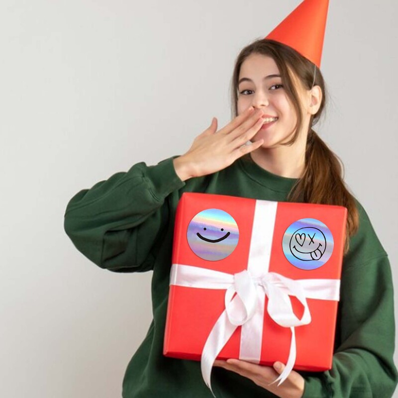 500 tk / rull 2,5 cm laserkleebiste auhinna dekoratiivkinke seeria isekleepuvad kirjatarvete kleebised