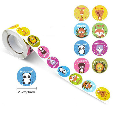 NOI Recompensa cu ridicata Autocolante motivaționale pentru studenți Cut Animal Holiday Festival de petrecere sărbători Etichete autoadezive Artizanat