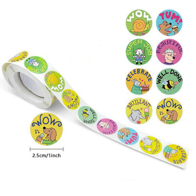 NOI Recompensa cu ridicata Autocolante motivaționale pentru studenți Cut Animal Holiday Festival de petrecere sărbători Etichete autoadezive Artizanat