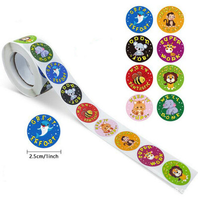 NOI Recompensa cu ridicata Autocolante motivaționale pentru studenți Cut Animal Holiday Festival de petrecere sărbători Etichete autoadezive Artizanat