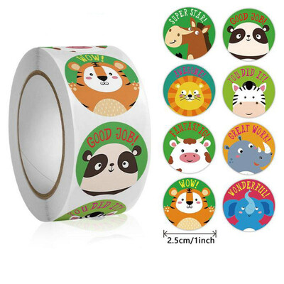 NOI Recompensa cu ridicata Autocolante motivaționale pentru studenți Cut Animal Holiday Festival de petrecere sărbători Etichete autoadezive Artizanat