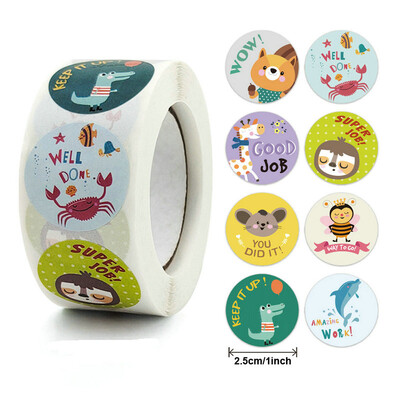 NOI Recompensa cu ridicata Autocolante motivaționale pentru studenți Cut Animal Holiday Festival de petrecere sărbători Etichete autoadezive Artizanat