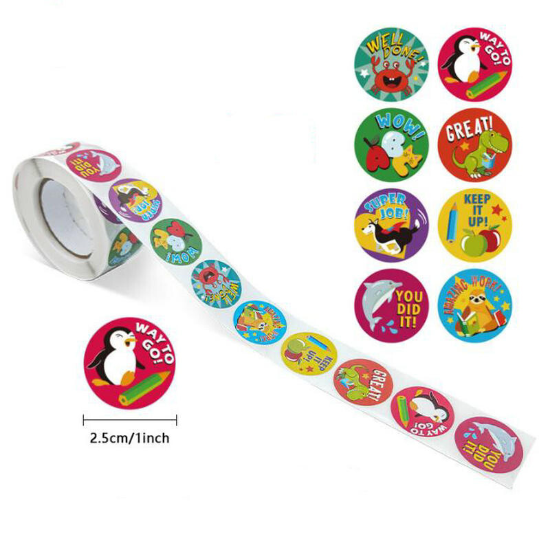 NOI Recompensa cu ridicata Autocolante motivaționale pentru studenți Cut Animal Holiday Festival de petrecere sărbători Etichete autoadezive Artizanat