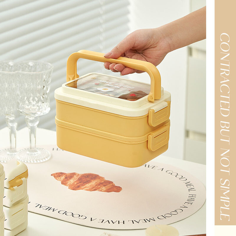 Cutie de prânz izolată cu apă încălzită din oțel inoxidabil 304 cu mai multe straturi, cutie de prânz cu cadru dublu, cutie de prânz portabilă pentru cuptorul cu microunde