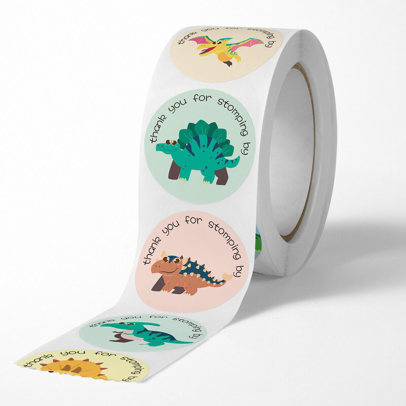 100-500 buc. Autocolante rotunde de recompensă pentru copii de dinozaur Etichete drăguțe de jucărie Decorare cadou Etichetă de etanșare Materiale de papetărie Autocolante