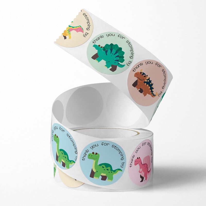 100-500 buc. Autocolante rotunde de recompensă pentru copii de dinozaur Etichete drăguțe de jucărie Decorare cadou Etichetă de etanșare Materiale de papetărie Autocolante