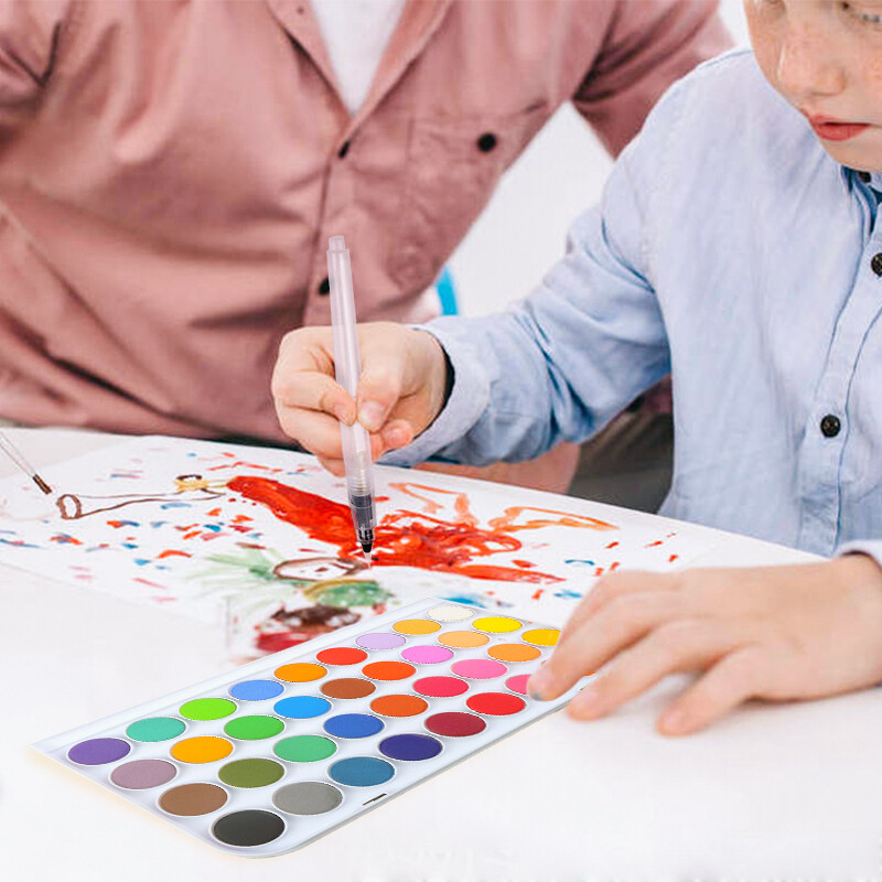 Set de vopsele profesionale acuarele 36 de culori Pigmenti de guașă pentru pictarea desenului cu pensule și hârtie gratuite