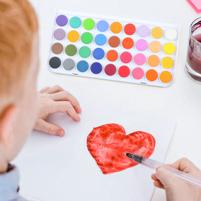 Set de vopsele profesionale acuarele 36 de culori Pigmenti de guașă pentru pictarea desenului cu pensule și hârtie gratuite