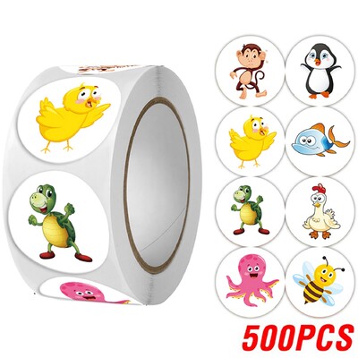 100-500 τμχ Αυτοκόλλητα ζωάκια κινουμένων σχεδίων Χαριτωμένο αυτοκόλλητο ανταμοιβής για παιδιά Διακόσμηση δώρου Φάκελοι σφραγιστικές ετικέτες Αυτοκόλλητα χαρτικά