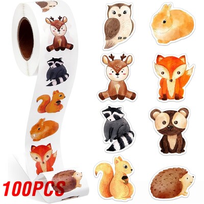 100-500 vnt Mieli gyvūnai Lipdukai Atlygio lipdukai vaikams Studentams Motyvacinės dovanos dekoravimo etiketės Kanceliarinės prekės lipdukas