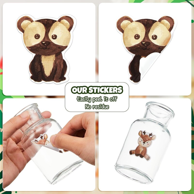 100-500 vnt Mieli gyvūnai Lipdukai Atlygio lipdukai vaikams Studentams Motyvacinės dovanos dekoravimo etiketės Kanceliarinės prekės lipdukas