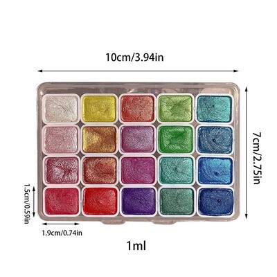 20 värvi tahked vesivärvid