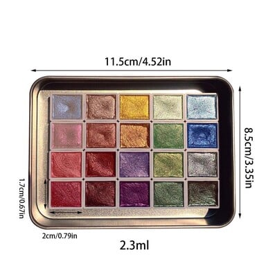 20 värvi tahked vesivärvid