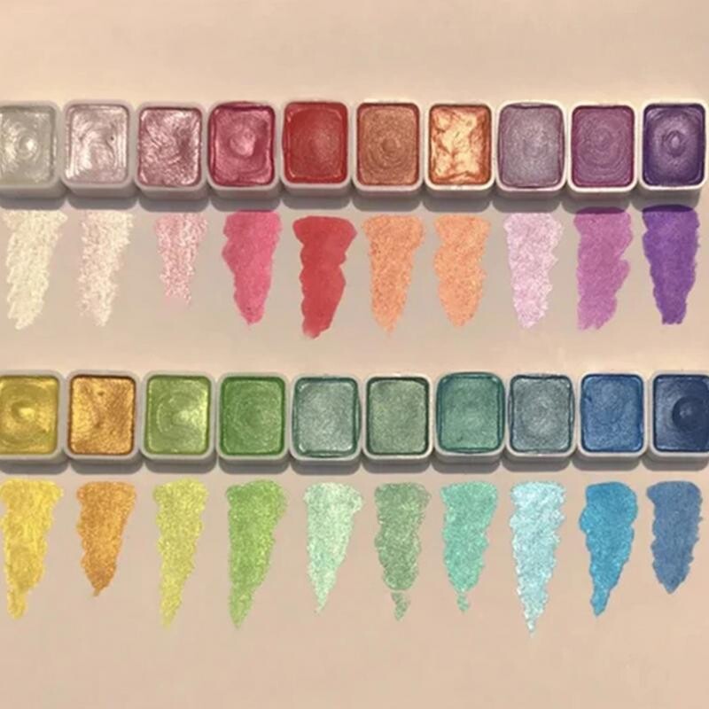 20 värvi tahked vesivärvid