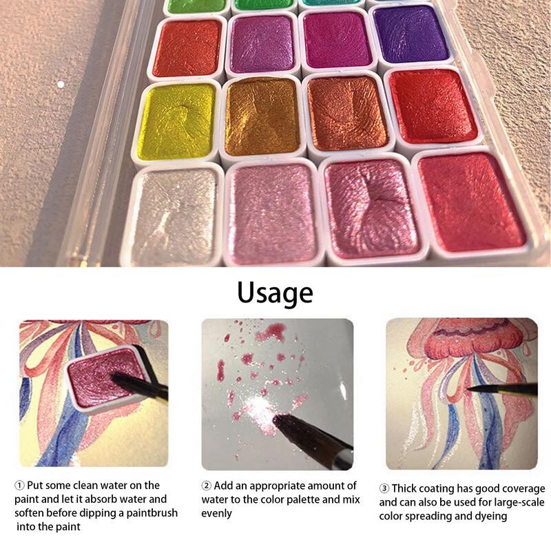 20 värvi tahked vesivärvid