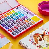 Faber Castell 24/36/48 Colors Skaidrus vientisas akvarelinių dažų rinkinys Kelioninis akvarelės pigmentas piešimui