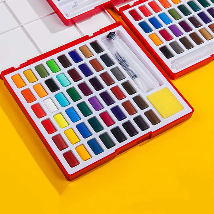 Faber Castell 24/36/48 Colors Skaidrus vientisas akvarelinių dažų rinkinys Kelioninis akvarelės pigmentas piešimui