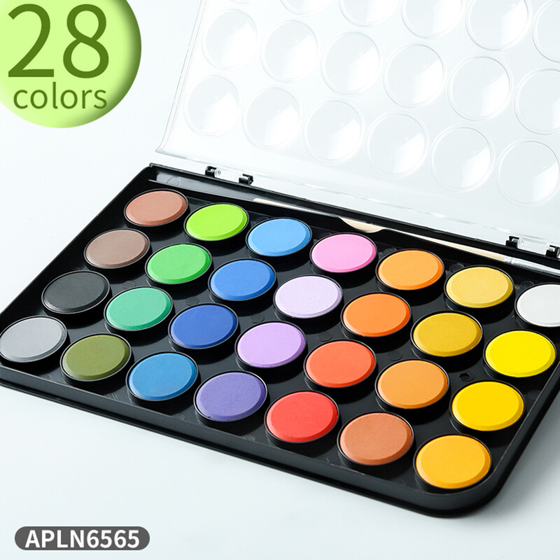 M&G kaasaskantav triikraud/plastkarp Tahke akvarell 12/28/36/48 Värvid Pigment Professionaalne akvarellimaalimistarvikute kunstitööriistade komplekt