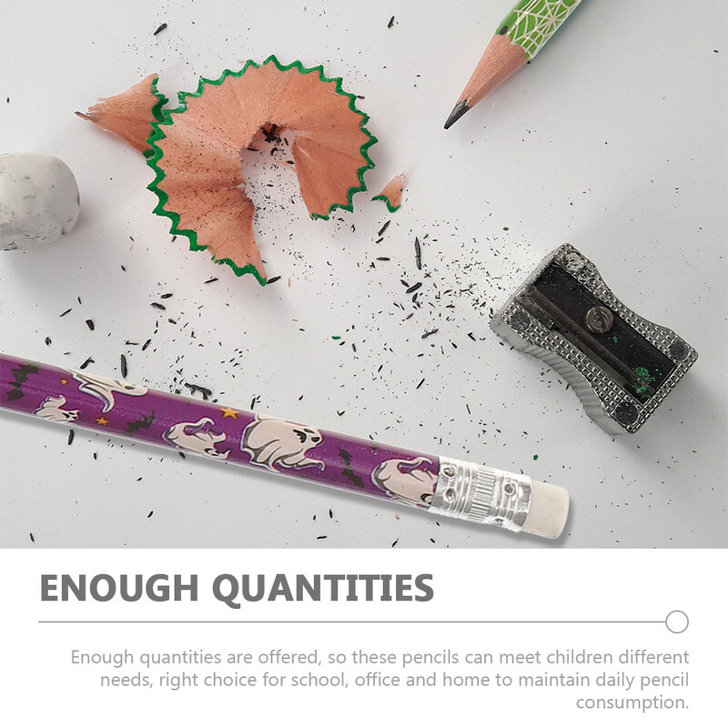 /60Pcs Set Gumica Goody Bag Fillers Školske olovke za pisanje Djeca Učenici Crtanje Drvene gumice za Noć vještica Crtić