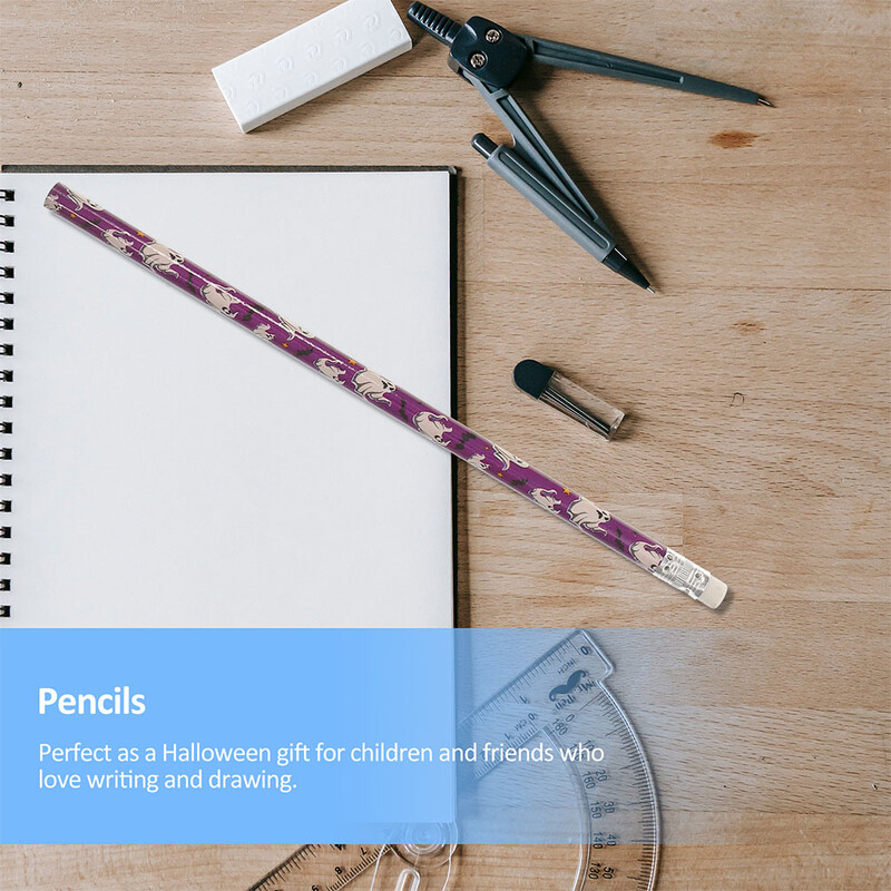 /60Pcs Set Gumica Goody Bag Fillers Školske olovke za pisanje Djeca Učenici Crtanje Drvene gumice za Noć vještica Crtić