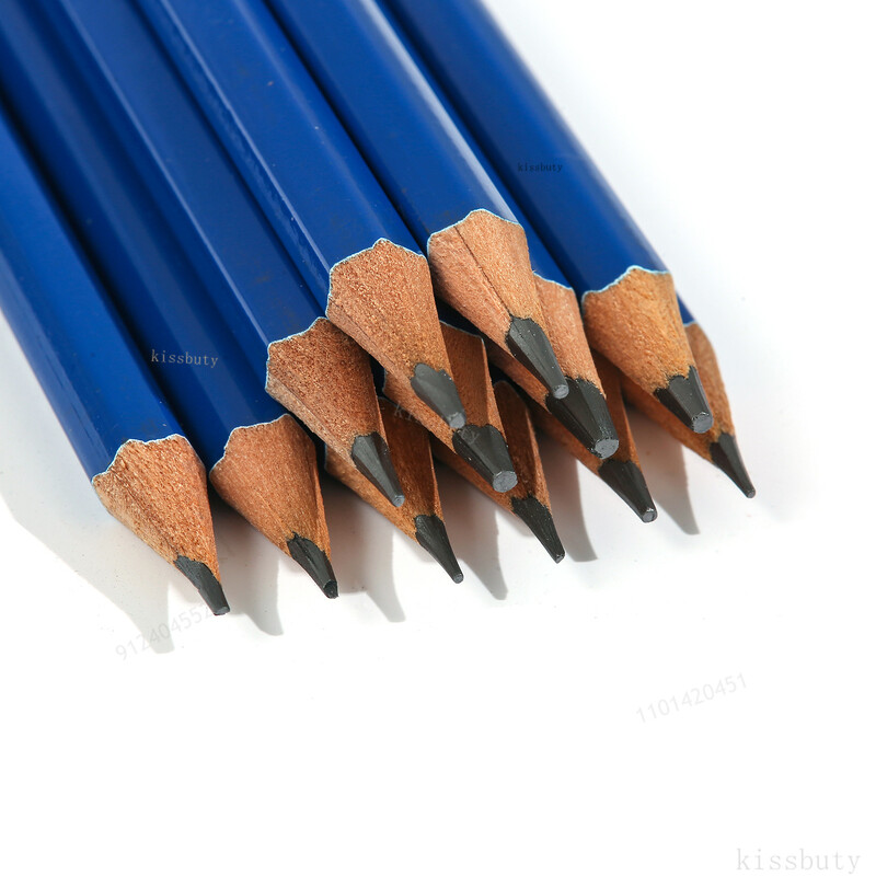 12 vnt. Profesionalus medinis eskizų piešimo pieštukas 5H 4H 3H 2H HB B 2B 3B 4B 5B 6B 8B Medienos dažymo pieštukai Kanceliarinės prekės