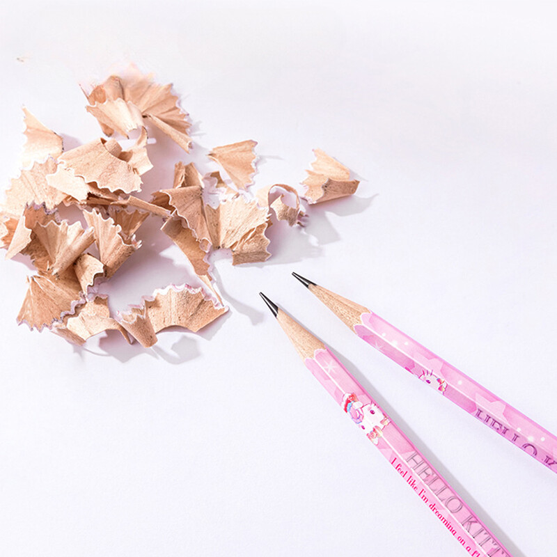 Sanrio 12 vnt./rinkinys medinis pieštukas Kuromi šešiakampis rašomasis pieštukas studentų pieštukas Kūrybinis rašomasis pieštukas mokyklos mokinių raštinės reikmenys