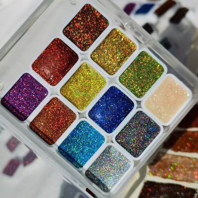 Laserska jednobojna akvarelna boja 12 boja 1 ML Čarobna linija u boji Potezi za slikanje Kist za kaligrafiju Nokti Akvarel pribor za umjetnost