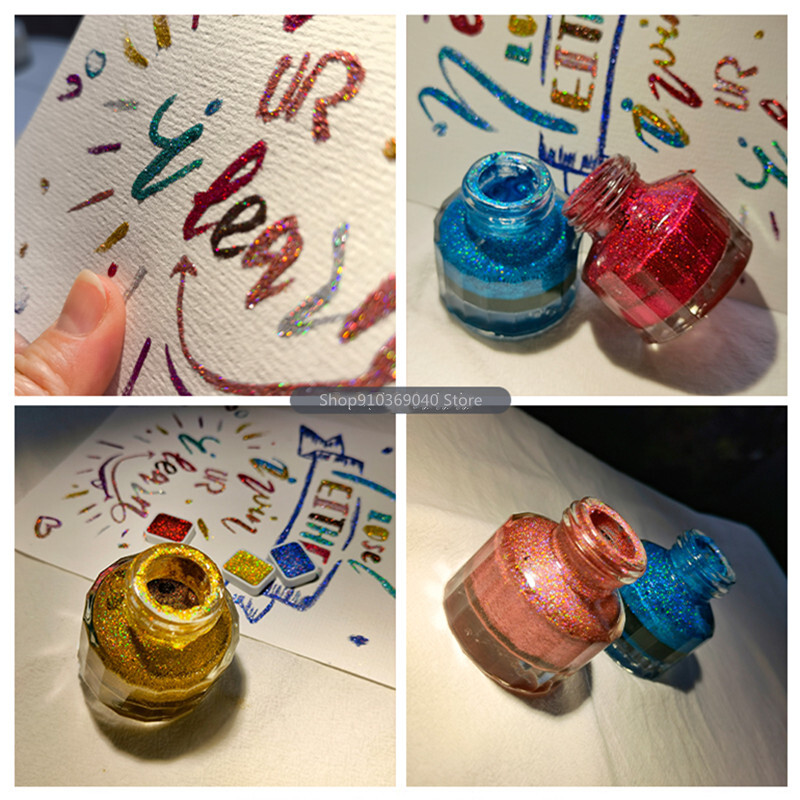 Laserska jednobojna akvarelna boja 12 boja 1 ML Čarobna linija u boji Potezi za slikanje Kist za kaligrafiju Nokti Akvarel pribor za umjetnost