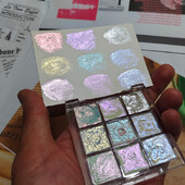 9 boja biserno jednobojnih akvarelnih boja Set Acuarelas Palette Painting Nail Fine Art Painting Manikura Set akvarelnih boja