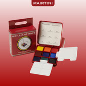 MAIRTINI Kelionių akvarelinių dažų rinkinys 9 spalvų mini nešiojama paletė, vientisa akvarelinių dažų piešimo piešimo popierius, meno reikmenys