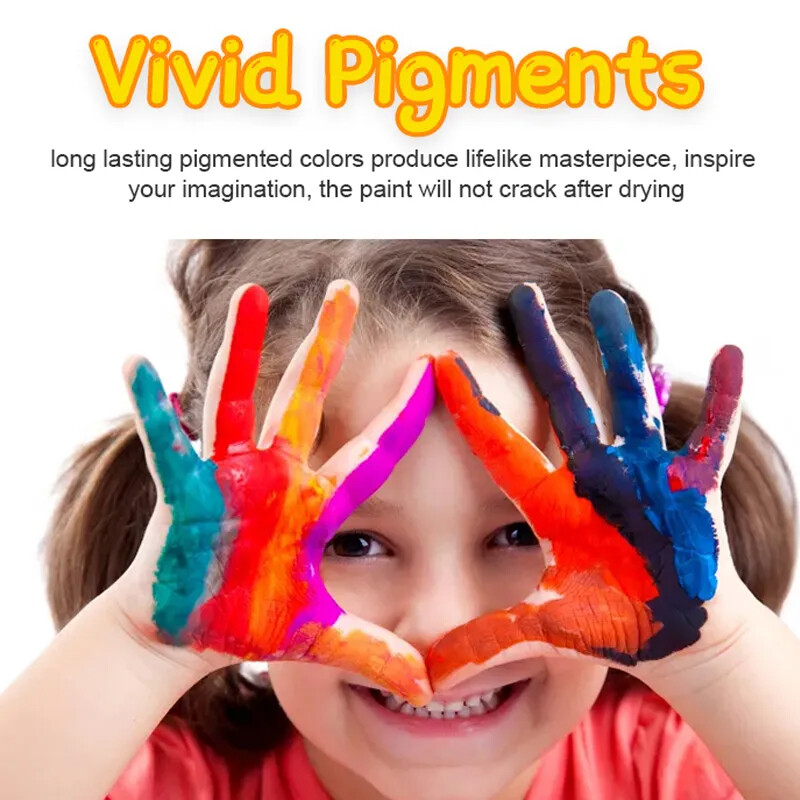 HIMI guašinių dažų rinkinys 18/24 spalvų 30 ml želė puodelis akvarelinių dažų saugai, netoksiški guašiniai dažai su palete dideliems