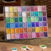 12/20/24/60 Colors Solid Metallic Akvarelinių dažų rinkinys Mini 1ml Akvareliniai Nagų Dažai Dažymui Aquarela Art Supplies