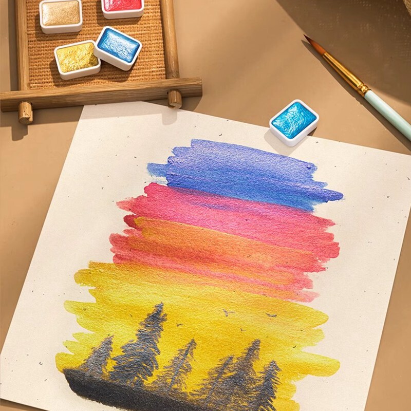 12/20/24/60 Colors Solid Metallic Akvarelinių dažų rinkinys Mini 1ml Akvareliniai Nagų Dažai Dažymui Aquarela Art Supplies