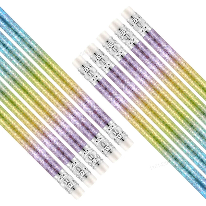 12 vnt HB Starry Sky mediniai pieštukai, eskizų rašymo pieštukų rinkinys Mieli mokykliniai raštinės reikmenys Kawaii reikmenys mokiniams