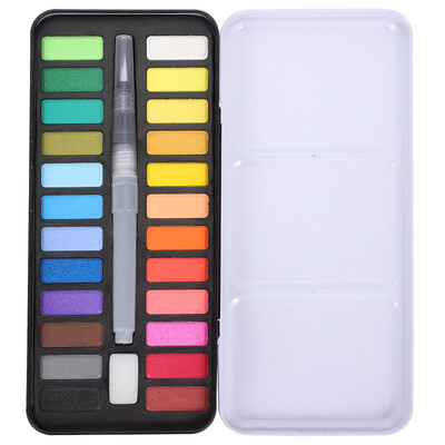 Στερεά ακουαρέλα πολλαπλών λειτουργιών γκουάς βαφής Σχέδιο προμήθειες αξεσουάρ βούρτσα μεταλλικό