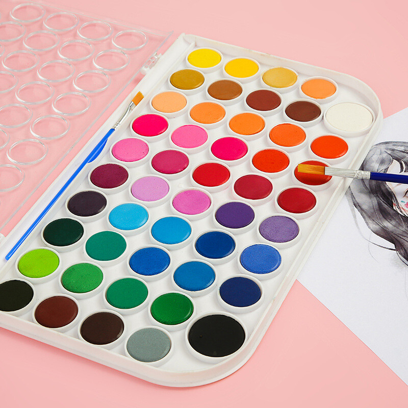 A12/21/36/48 Spalvotas vientisas akvarelės rinkinys Pigmento Art Supplies Acuarela Basic Neon Glitter Akvarelė Profesionalus dažų brėžinys