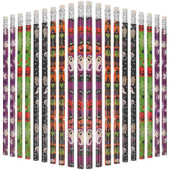 /60vnt. Rinkinys Trintukas Geras maišelio užpildai Mokykliniai rašymo pieštukai Vaikai Mokiniai piešia medinius Helovino trintukus animacinis filmas