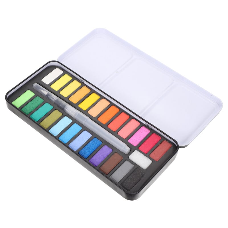 Kit profesional pentru acuarelă solidă Aprovizionare cu vopsea Accesoriu de desen guașă convenabil multifuncțional
