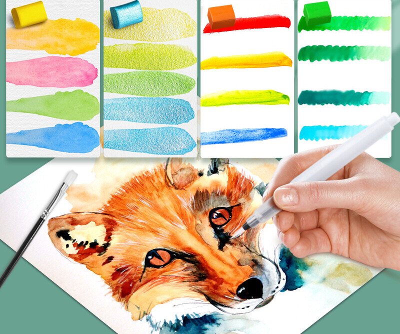 Profesionalus naujas 168 spalvų kietų akvarelinių dažų rinkinys akvarelinių pigmentų nešiojamasis geležies dėžutė pradedantiesiems piešimo meno reikmenys