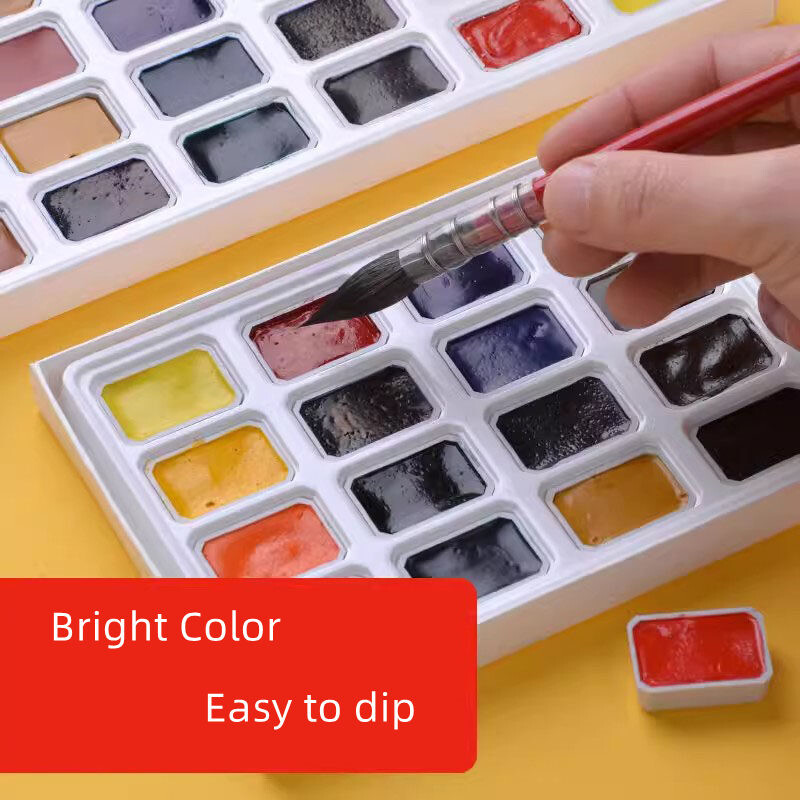 Rosa 16/24 Colors Solid akvarelinių dažų rinkinys Profesionali akvarelė, skirta tapybos meno reikmenims